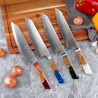 67-laags Damascus staal Kiritsuke mes keuken vlees koksmes fruit groente snijmes kookgerei hars houten handvat