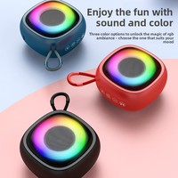 Haut-parleur portable sans fil 5.3 avec mini-caisson de basses pour extérieur, sortie 5W, matériau ABS, batterie 500-1000mAh, emplacement pour carte