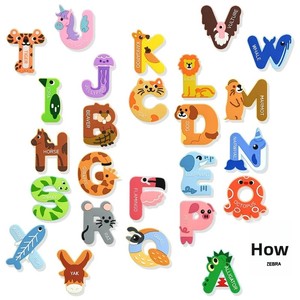 Jouet éducatif pour enfants, lettres de l'alphabet en forme d'animaux mignons, lettres <span class=keywords><strong>ABC</strong></span>, décoration de réfrigérateur, cadeau - Product Image 6