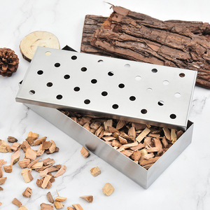 Stainless Steel Smoked Box Wood Chip BBQ Smoked Box Professional BBQ Tools