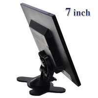 Moniteur de sécurité 7 pouces, résolution 1024x600, petit moniteur d'ordinateur, télécommande avec haut-parleurs intégrés, entrée HDMI/VGA/BNC, PC