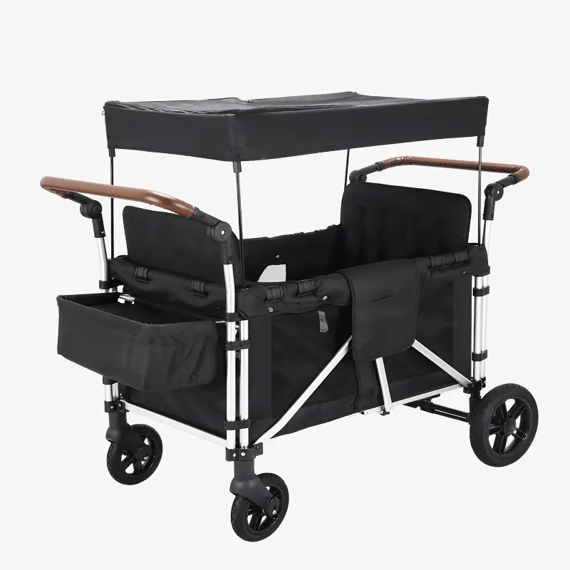 Carrito plegable de 4 asientos para niños, carrito de bebé portátil, barato