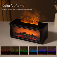 Mini humidificateur de bureau USB à effet flamme, diffuseur d'arômes intelligent à ultrasons pour huiles essentielles, idéal pour voitures, hôtels et usage domestique, en plastique électrique