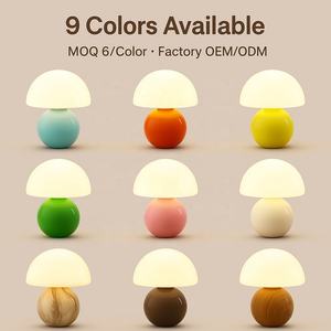 Lámpara de Mesa LED Moderna, Lámpara de Noche con <span class=keywords><strong>Base</strong></span> de Cerámica en Forma de Hongo, Bombilla G9, Tricolor, 110v 220v, Fabricante OEM ODM, Venta al Por Mayor, CE RoHS, MOQ Bajo - Product Image 2