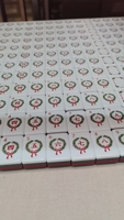 Ensemble de mahjong en acrylique de luxe sur le thème de Noël avec 160 tuiles, résistant à l'eau et respectueux de l'environnement, design durable, portable, 3-4 joueurs