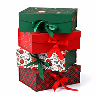 Cajas de Regalo Magnéticas con Temática Navideña al por Mayor, Logotipo Personalizado, Cartón Kraft Biodegradable y Reciclable, Laminación Brillante