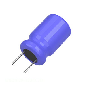 Condensateur traversant 100 µF 20 % 25 V radial TH 678D107M025CC3D en aluminium – Distributeur agréé - Product Image 1