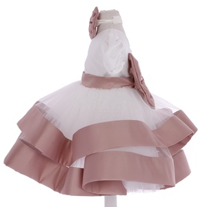 ชุดเดรสผ้าซาตินคริสตัลระบายอากาศดีสำหรับเด็กผู้หญิง ออกแบบใหม่สำหรับฤดูใบไม้ผลิ สีชมพู ชุดออกงานแต่งงานอย่างเป็นทางการ ขายส่งตามสั่ง - Product Image 6