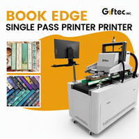 Printer Giftec Book Edge Belt untuk Hardcover, Printer Inkjet Digital Single Pass 1200x1200 DPI Ramah Lingkungan Otomatis