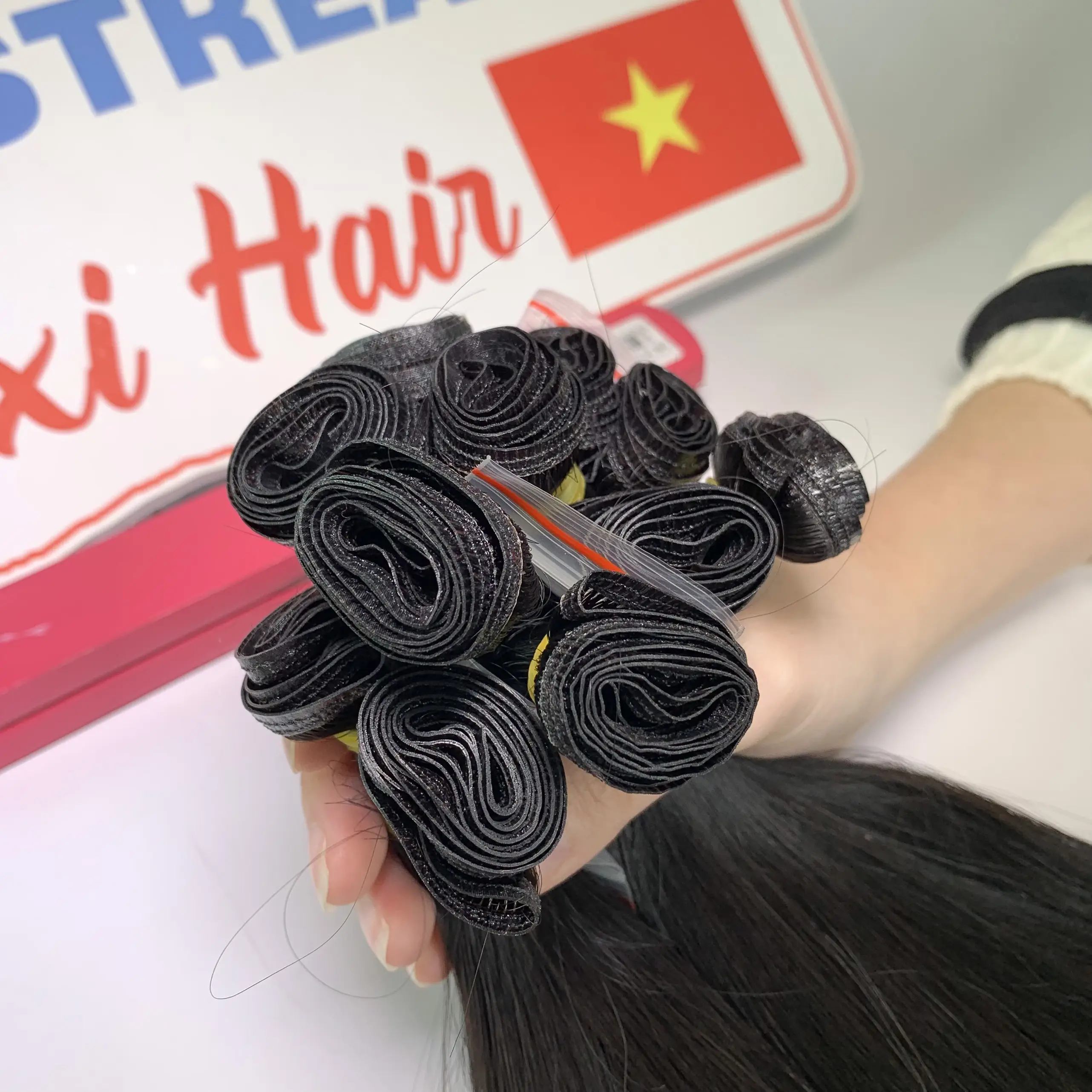 צבע ערב גאוני 1 ערב תוספות שיער אדם מותג פרטי יופי וטיפוח אישי שיער בתולה תוצרת וייטנאם