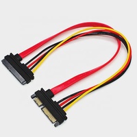 Pabrik Kustom Grosir Kabel Data 22pin 7+15P ke 12Pin SA TA Splitter Inti Tembaga Berisolasi PVC 150mm untuk Perbaikan Komputer