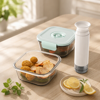 Ensemble de contenants de stockage sous vide pour la cuisine, pour l'organisation et le stockage des aliments secs, des céréales et des produits ménagers dans le garde-manger