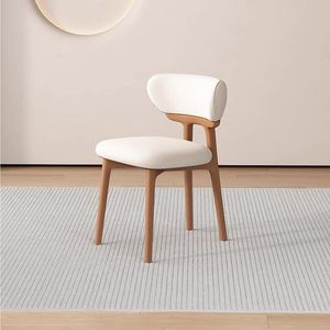 Chaise de salle à manger nordique, style design simple et luxueux, en bois massif, pour la maison, les hôtels, les restaurants, chaise confortable L036 - Product Image 3