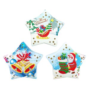 SONGWOO Pendentif lumineux personnalisé en forme de pentagramme en papier, motif dessin animé de Noël, pour <span class=keywords><strong>peinture</strong></span> diamant - Product Image 1