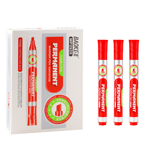 Marqueurs permanents à pointe plate de 4 mm à base d'huile <span class=keywords><strong>pour</strong></span> tissu, <span class=keywords><strong>encre</strong></span> rouge <span class=keywords><strong>indélébile</strong></span>, 3 choix de couleurs, vente en gros - Product Image 6