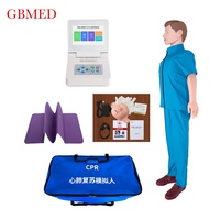Maniquí CPR inteligente de cuerpo completo de 8 pulgadas, maniquí de entrenamiento de Ciencias Médicas con pantalla táctil con características del cuerpo humano sin impresora