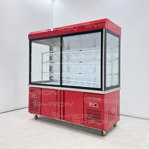 Réfrigérateur-<span class=keywords><strong>congélateur</strong></span> commercial vertical en acier inoxydable pour restaurant, à refroidissement direct, avec affichage numérique, pour la présentation de Malatang et de produits frais - Product Image 1