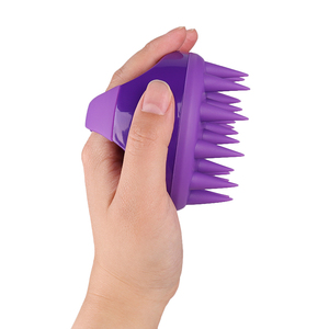 Champú de silicona para el cuero cabelludo Cepillo de masaje Peine de lavado Ducha Cepillo de pelo Masajeador de cuero cabelludo - Product Image 3