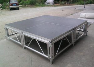 Precio de fábrica, tamaño personalizado, escenario de baile móvil con telón de fondo de escenario, plataforma de escenario de boda de aluminio <span class=keywords><strong>para</strong></span> actuación - Product Image 2