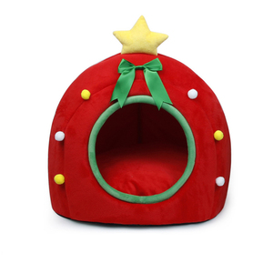 Neue Weihnachten Luxus Haustier Betten Zubehör Cat Condo Stoff Cat Dog House Bett - Product Image 2