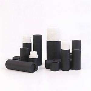 Custom Logo Eco Lip Balm Brown Kraft Solid <b>Perfume</b> Push up Paper Tubes Chapstick Lip Balm - Product Image 1