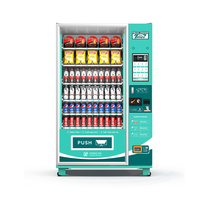 Máquina Expendedora de comida saludable personalizada para Metro Sistema atractivo para ventas efectivas Combo Máquina Expendedora de bebidas y aperitivos