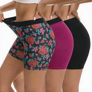 Culottes taille haute pour femmes, gainantes, style hipster, respirantes, en coton tricoté et élasthanne, pour usage quotidien - Product Image 3