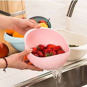 Contenitore senza BPA 2-In-1 filtri e scolapasta In plastica per rondella di riso ciotola di lavaggio In plastica per frutta e verdura - Product Image 2