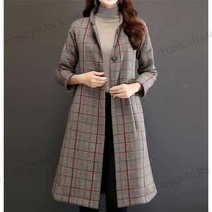 <strong>Womens</strong> <strong>Plus</strong> <strong>Size</strong> Clothing Autumn <strong>Plus</strong> <strong>Size</strong> <strong>Women's</strong> <strong>Coat</strong> Plaid Long <strong>Coat</strong> <strong>Women's</strong> Tweed <strong>Coat</strong> Casual Solid Quantity <strong>Waterproof</strong> Key - Product Image 6