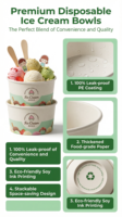 Bols et gobelets en papier jetables à paroi simple, étanches, de 4 oz, pour l'emballage de yaourts glacés, crèmes glacées et gelatos – Approvisionnement direct usine
