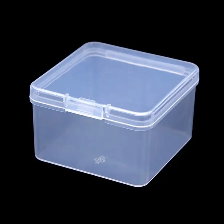 Boîte Organisateur Dur Transparent PP Carré Recyclable Charnière En Plastique Étanche Récipient Alimentaire Multifonction Personnalisé CLASSIQUE