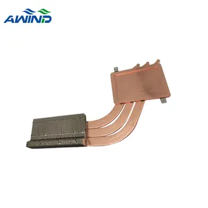 Fábrica personalizada 800W CPU disipador de calor PC aleta de aluminio Heatpipe disipadores de calor soldadura 3 tubo de calor de cobre para amplificador GPU y láser