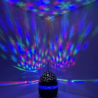 Luz Nocturna LED USB con Rotación de Cristales, 5V, Mini Bola Mágica de Estrellas, para Decoración del Hogar
