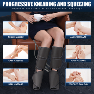 Massaggiatore per Piedi a Compressione d'Aria Sequenziale, Stivali Massaggianti a Vibrazione, Allevia la Fatica Muscolare, Massaggiatore per Gambe - Product Image 3