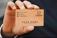 Kartu Bisnis kayu NFC kustom ramah lingkungan tahan air Mini Tag Akses Hotel kartu RFID