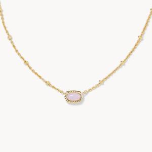 Collar de Moda al por Mayor, Chapado en Oro, con Colgante de Cristal Rosa en Forma de Corazón, Mini Collar Rosa Bonito, Cadena de Cuerda, Tamaño Personalizado - Product Image 1