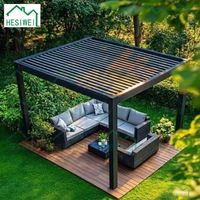 Pergola modulaire à lames orientables en aluminium, toit réglable, bricolage, imperméable, écologique, pour extérieur, jardin, gazebo, montage facile, taille personnalisée
