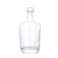 Koop milieuvriendelijke ronde lege glazen flessen (200ml, 375ml, 500ml) in helder wit glas voor sterke drank, fruitwijn, dranken, sap en alcoholische dranken, met schroefdop.