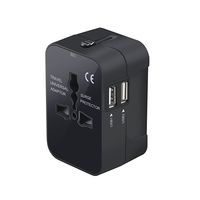 Adaptateur secteur interchangeable HHT202 avec 2 chargeurs USB de type avec prise