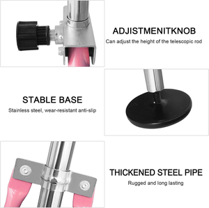 Гимнастический бар для детей, регулируемый по высоте, гимнастический турник, складной гимнастический детский тренировочный бар для дома Розовый - Product Image 3