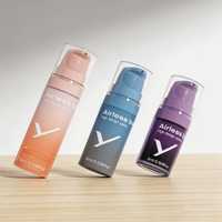 Flacon pompe sans air PP pour formules cosmétiques, 5, 10, 15 ml, avec capuchon test pour huiles essentielles, lotions corporelles et crèmes