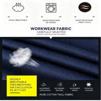 Vêtements de travail tendance pour hommes, combinaisons de travail thermiques respirantes, uniformes en coton à manches longues