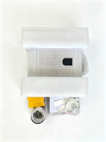 Ventilateur de plafond de salle de bain à panneau fin, 230 CFM, 36W, silencieux, 1800lm, lumière LED blanc neutre dimmable, boîtier en fer