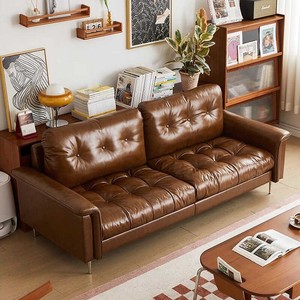 <span class=keywords><strong>2025</strong></span> mô hình mới phong cách Mỹ Ba chỗ ngồi thẳng hàng <span class=keywords><strong>sofa</strong></span> chính hãng da bò da đầu lớp xốp điền phòng khách thiết lập - Product Image 2