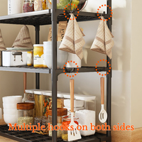 Étagères de rangement de cuisine multi-niveaux, organisateur de micro-ondes, étagères mobiles du sol au plafond, organisateur de casseroles