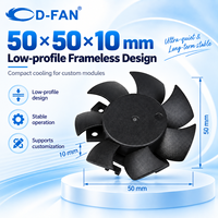 Ventilateur de refroidissement sans balais CC étanche ODM/OEM 5010 5V, moteur de ventilateur axial sans balais CC 50*10mm, ventilateur sans cadre