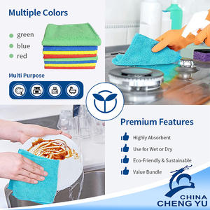 30 * 30cm家庭用キッチンマイクロファイバークリーニングクロスタオルセットクリーニングクロスPano De Limpeza De Microfibras - Product Image 5