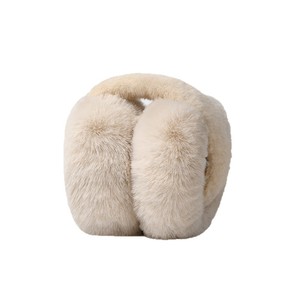 Plush <b>Earmuffs</b> Warm Foldable Rabbit Fur Ear Protectors Winter Autumn Off <b>White</b> Black Pink Coffee Light Gray Monochrome Basic - Product Image 5