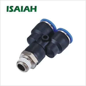 High Quality Tube Connector Union Y Type 5/32 5/16 3/16 1/4 3/8 1/2 NPT Thread Air plastic Fitting