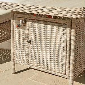 Ensemble <span class=keywords><strong>de</strong></span> salle à manger <span class=keywords><strong>de</strong></span> luxe <span class=keywords><strong>en</strong></span> rotin avec structure <span class=keywords><strong>en</strong></span> aluminium, 7 pièces, résistant aux intempéries, <span class=keywords><strong>en</strong></span> <span class=keywords><strong>osier</strong></span> PE, pour jardin, patio, villa, terrasse - Product Image 4